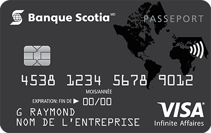 Carte Visa Infinite Affaires Passeport<sup>MC</sup> Banque Scotia